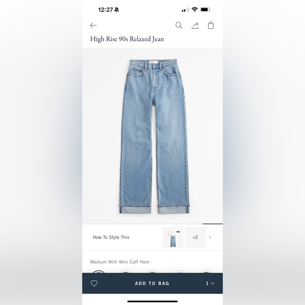 Abercrombie & Fitch High Rise 90s Relaxed Jean
